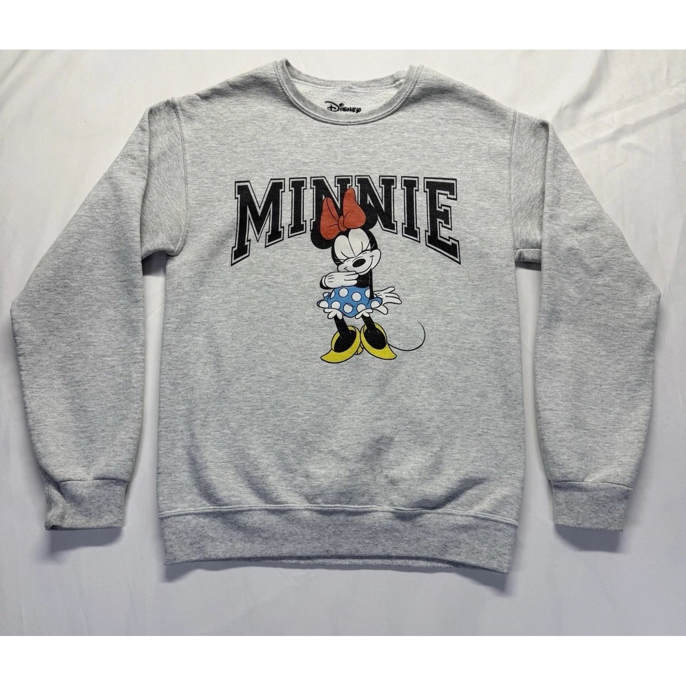 Disney Minnie Mouse sweatshirt Small Gray Pullover crewneck cute graphic vintage